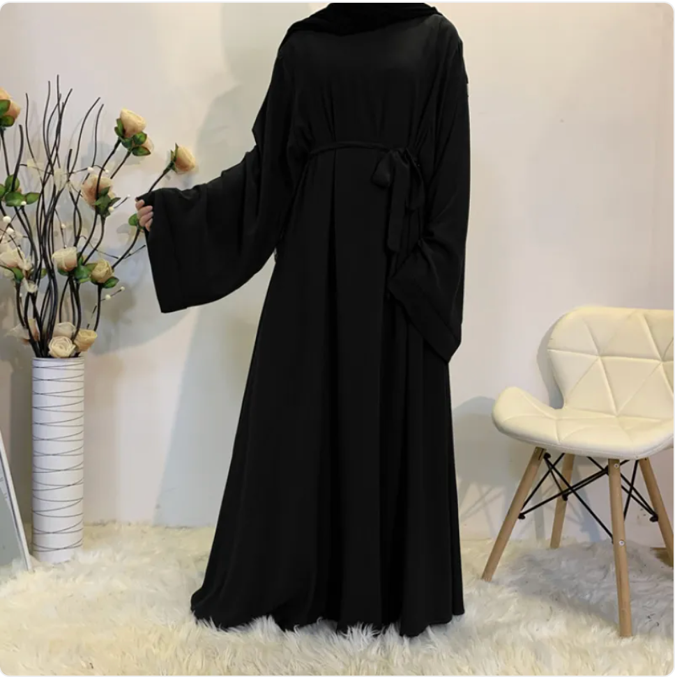 Noura Tie-Waist Abaya