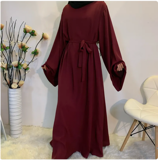 Noura Tie-Waist Abaya