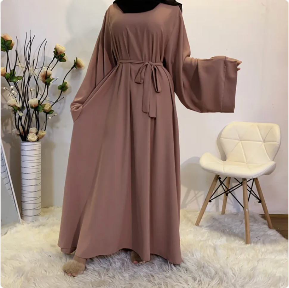 Noura Tie-Waist Abaya